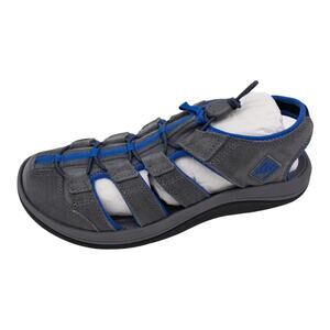 The Original Muck Boot Men's Gray Wanderer Leather Bungee Closure Sandals 12